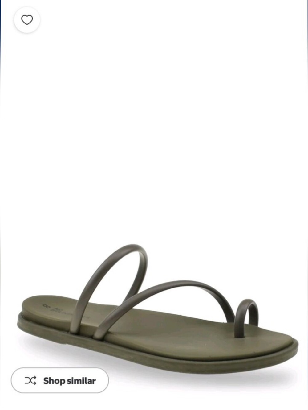 No Boundaries Olive Green Strappy Slide Sandals - Size 11
